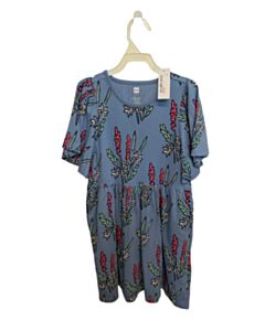 TEA  BLUE  FLORAL  KNIT DRESS