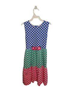 FLORENCE EISEMAN BLUE CHECK KNIT DRESS