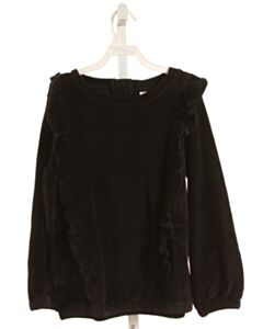KATE QUINN  BLACK VELOUR   SHIRT-LS