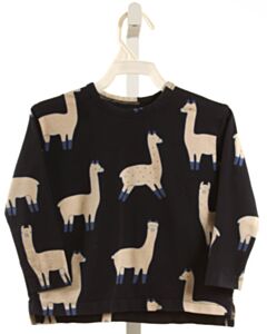 TINYCOTTONS  BLUE   PRINTED DESIGN KNIT LS SHIRT