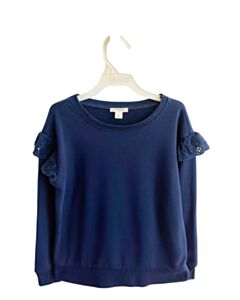 CREWCUTS  NAVY    PULLOVER WITH EYELET TRIM