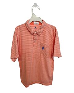 JOHNNIE-O  ORANGE  STRIPED  DRESS SHIRT