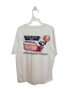 VINEYARD VINES WHITE PRINTED DESIGN T-SHIRT