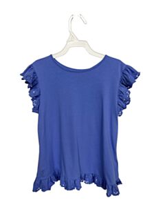 POLO BY RALPH LAUREN  BLUE    KNIT SS SHIRT WITH EYELET TRIM
