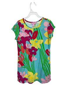 LILLY PULITZER BLUE FLORAL KNIT DRESS