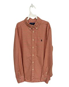 RALPH LAUREN ORANGE GINGHAM DRESS SHIRT
