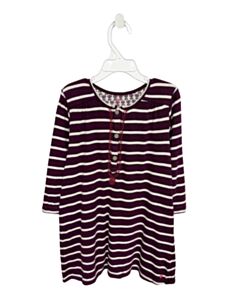PINK CHICKEN PURPLE STRIPED KNIT DRESS