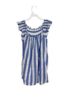 PEEK BLUE STRIPED DRESS WITH PICOT STITCHING