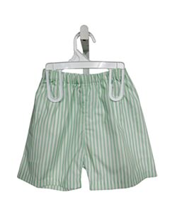 CECIL & LOU GREEN STRIPED SHORTS