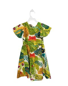 FABULA  GREEN   PRINTED DESIGN DRESS