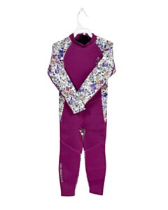 X-MANTA & HORIZONTAL LINE  PURPLE   PRINTED DESIGN 1-PIECE SWIMSUIT