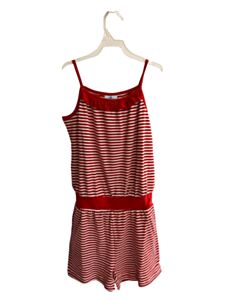 EYELET & IVY  RED  STRIPED  KNIT ROMPER
