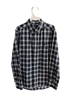 RALPH LAUREN BLUE PLAID DRESS SHIRT
