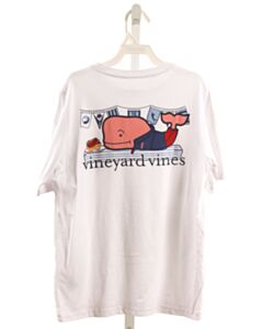 VINEYARD VINES  WHITE  PRINTED DESIGN T-SHIRT
