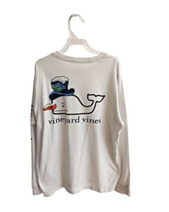 VINEYARD VINES WHITE PRINTED DESIGN T-SHIRT