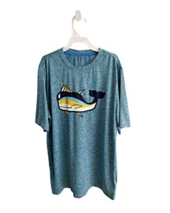VINEYARD VINES  BLUE   PRINTED DESIGN KNIT SS SHIRT