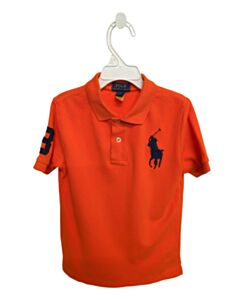 POLO BY RALPH LAUREN  ORANGE PIQUE   DRESS SHIRT