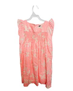 TEA PINK FLORAL SMOCKED DRESS
