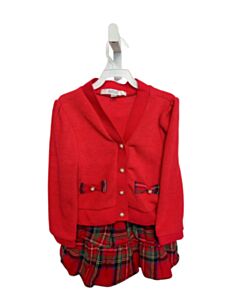 BADGLEY MISCHKA  RED  PLAID  2-PIECE DRESSY OUTFIT
