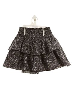 KATIEJNYC  BLACK SEERSUCKER FLORAL  SKIRT