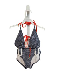 HELEN JON BLUE PRINTED DESIGN 2-PIECE SWIMSUIT