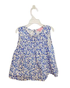 BISBY BY LITTLE ENGLISH  BLUE  FLORAL  SLEEVELESS SHIRT