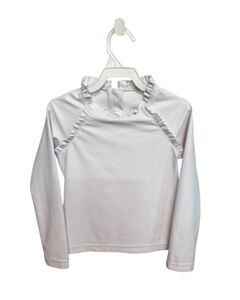 LITTLE ENGLISH WHITE RASH GUARD WITH RUFFLE