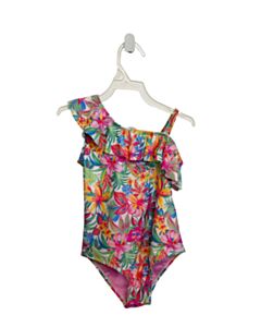 FEATHER 4 ARROW  HOT PINK  FLORAL  1-PIECE SWIMSUIT