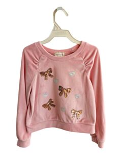 BTWEEN PINK VELOUR SWEATER WITH SEQUINS