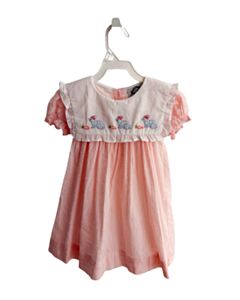 SMOCKED THREADS CECIL & LOU  PINK SWISS DOT   DRESS