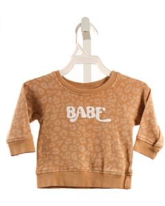 COLORED ORGANICS BROWN PRINT PULLOVER