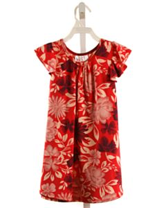 DOTDOT SMILE RED FLORAL KNIT DRESS