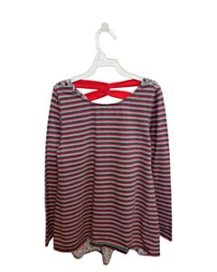 MATILDA JANE GRAY STRIPED KNIT LS SHIRT