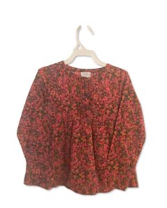 JACADI  RED  FLORAL  DRESS SHIRT
