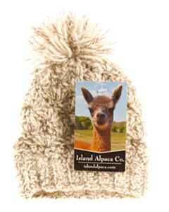 ISLAND ALPACA CO.  IVORY KNIT   HAT