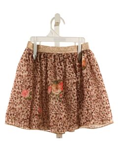 BOBOLI  BROWN  FLORAL  SKIRT