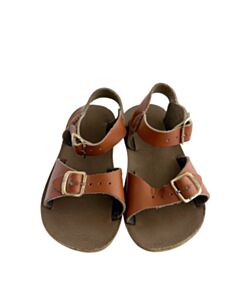 SUN SANS/ SALTWATER SANDALS BROWN SANDALS  *EUC SIZE TODDLER 8