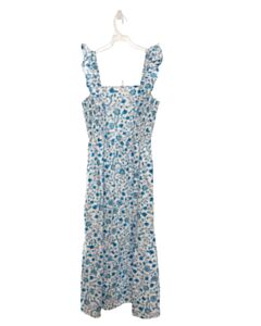 DRAPER JAMES  BLUE  FLORAL  DRESS WITH RUFFLE