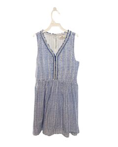VINEYARD VINES  BLUE   PRINTED DESIGN DRESS WITH RUFFLE