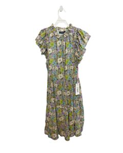 VINEYARD VINES  GREEN  FLORAL  DRESS WITH RUFFLE