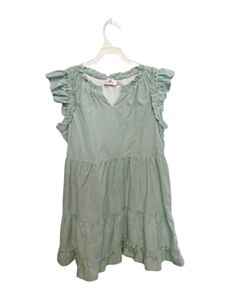 VINEYARD VINES  GREEN  STRIPED  DRESS WITH RUFFLE
