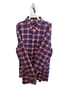 VINEYARD VINES  BLUE FLANNEL PLAID  DRESS SHIRT