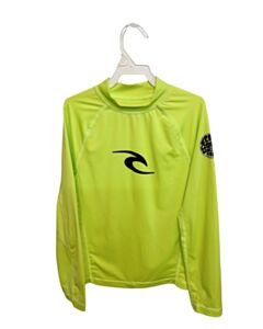 RIP CURL BRIGHT YELLOW PRINTED DESIGN RASH GUARD