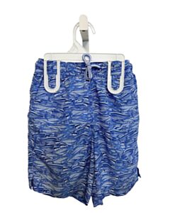 PETER MILLAR BLUE PRINTED DESIGN SWIM TRUNKS