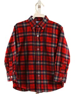 BELLA BLISS  RED FLANNEL PLAID  DRESS SHIRT