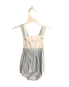 THE PROPER PEONY  LT BLUE   EMBROIDERED BUBBLE WITH EYELET TRIM