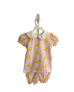 SAL & PIMENTA  YELLOW  PRINT  2-PIECE OUTFIT WITH PICOT STITCHING