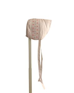 THE BEAUFORT BONNET COMPANY  WHITE   SMOCKED BONNET WITH PICOT STITCHING
