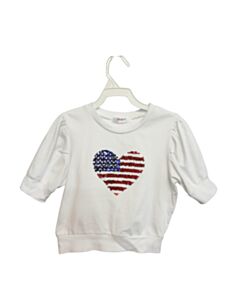 LULU BEBE WHITE SEQUINED KNIT SS SHIRT