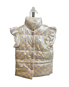 MILA & ROSE WHITE CHECK VEST WITH RUFFLE